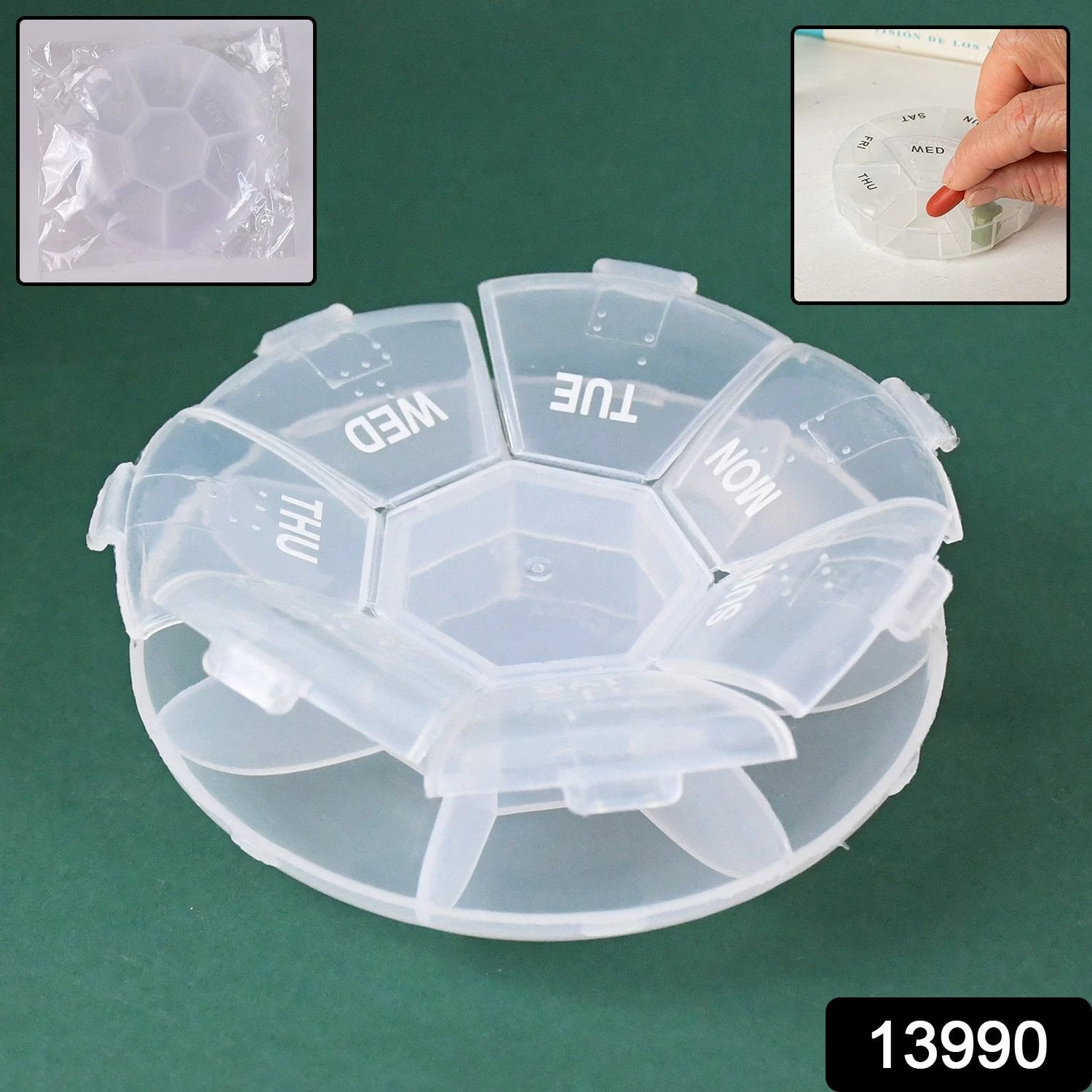 7-sided Portable Pill Box Medicine Planner Small Case by Wukusy