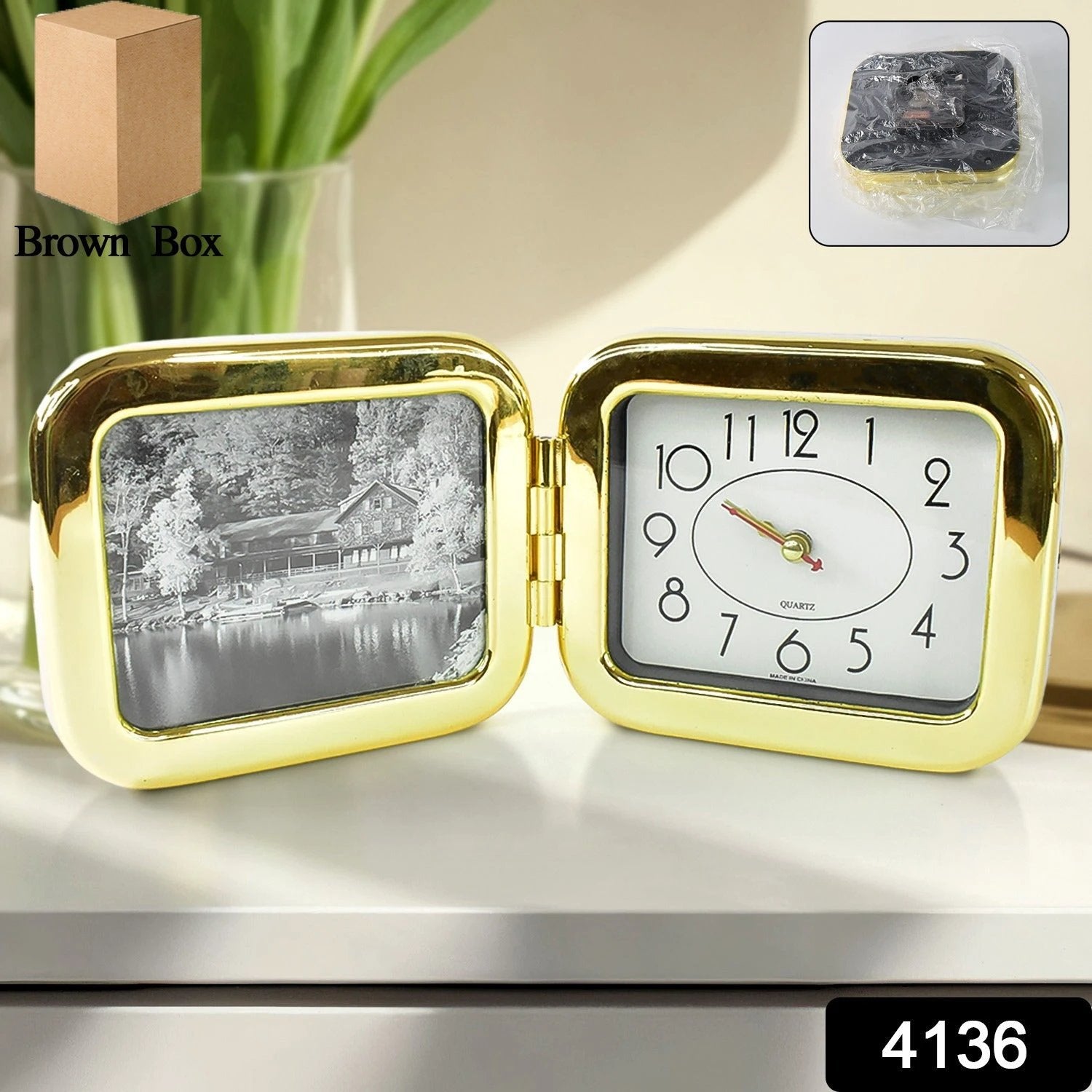 Portable Foldable Desk Clock  Space-saving And Stylish (1 Pc) - 69KART
