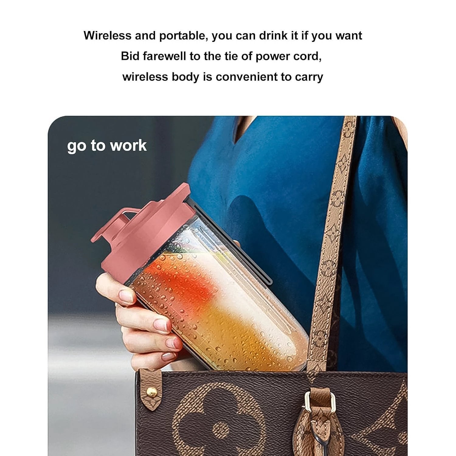 Portable Small Juicer Blender With Water Bottle  Cup (2 Pc Set) - 69kart