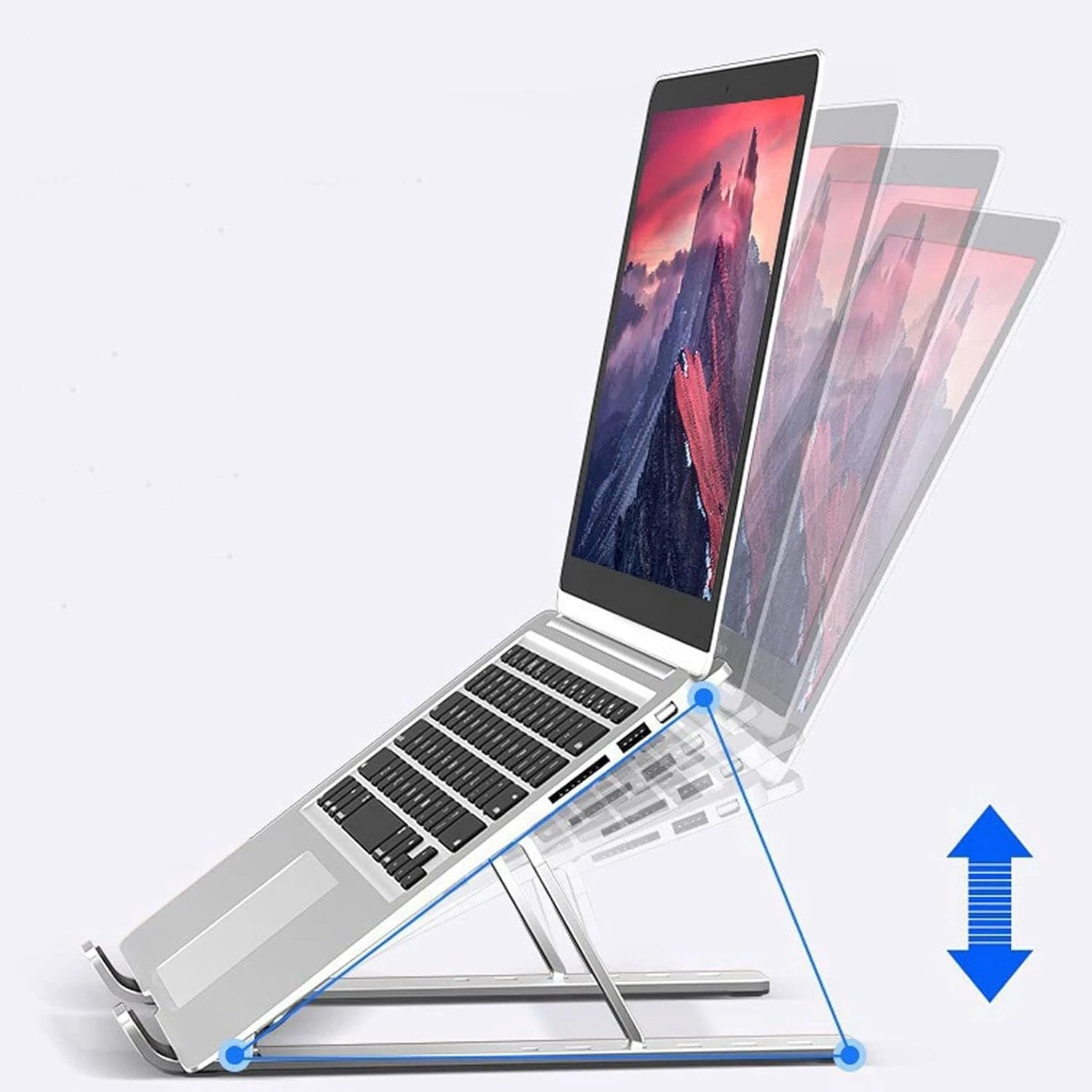 Metal Portable Laptop Stand With 7 Adjustable Angles (1 Pc) - 69KART