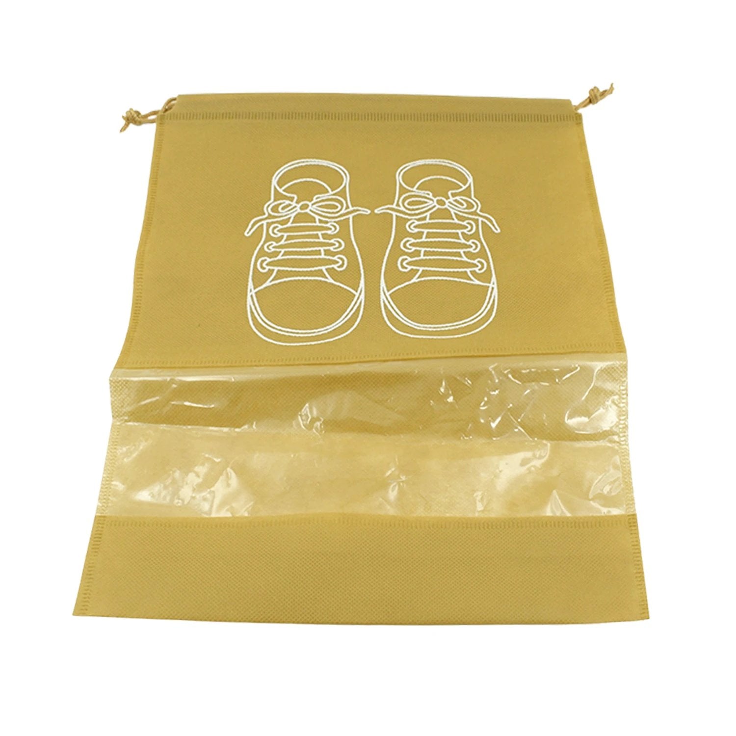 Beach Bag Shoes Storage Bag Closet Organizer Non-woven Travel Portable Bag Waterproof Pocket Clothing Classified Hanging Bag Shoe Bag Luggage Travel Portable Shoe Pouch Non Woven Transparent Window (1 Pc ) by Wukusy