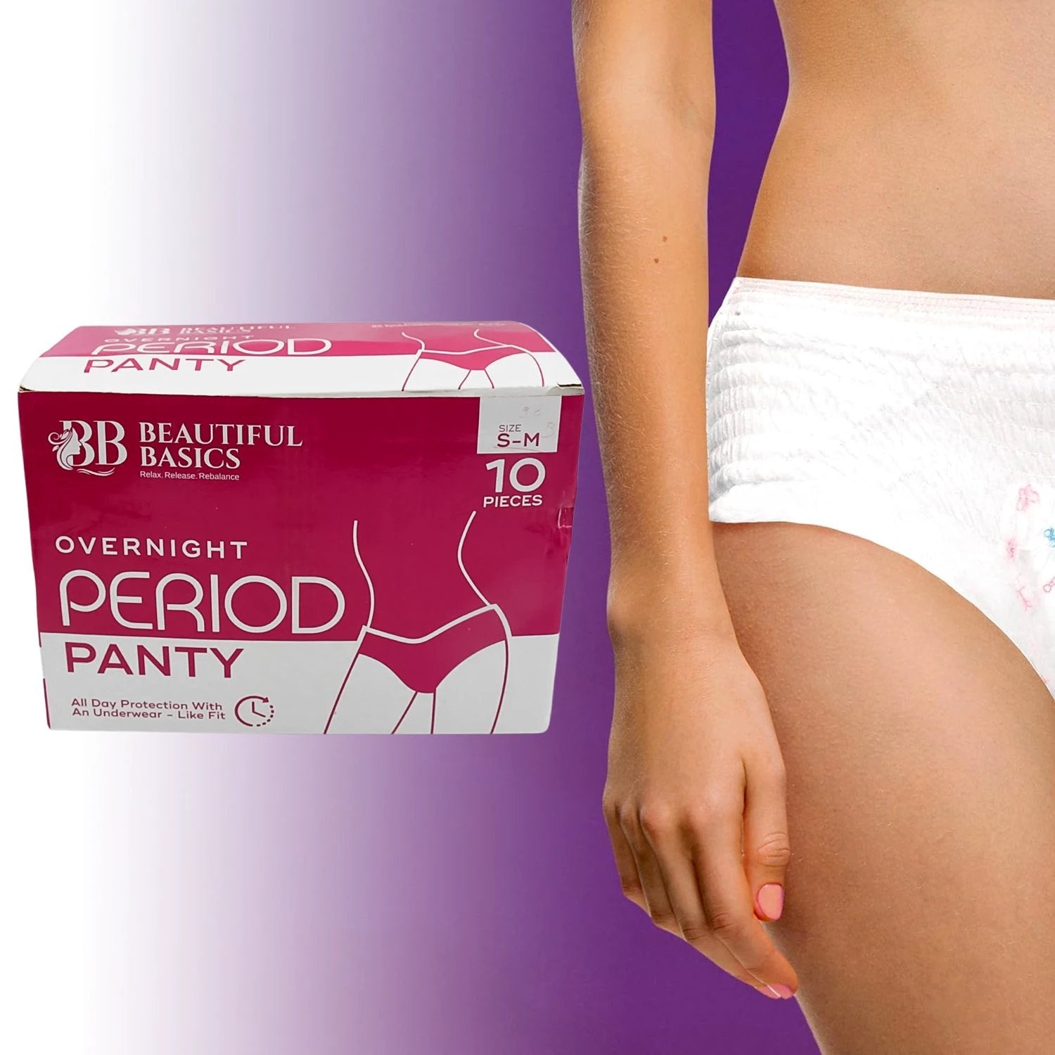 Womens Emergency Kit Travel Kit- Includes Seamless Underwear Pantyliner Feminine Hygiene Sachet First Period Kit (10 Pcs) - 69KART
