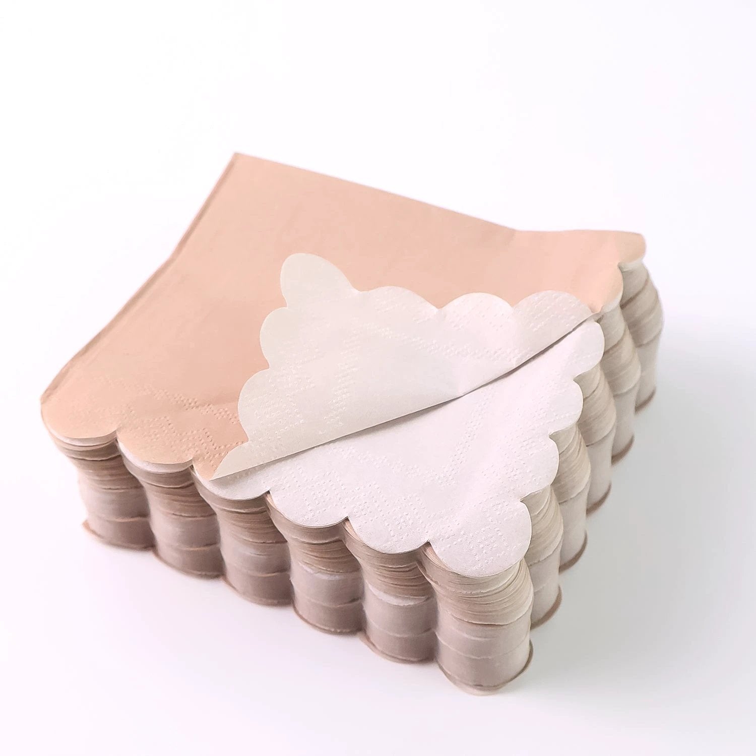 Disposable Scalloped Edge Tissue Napkins Set (120 Pc) - 69kart