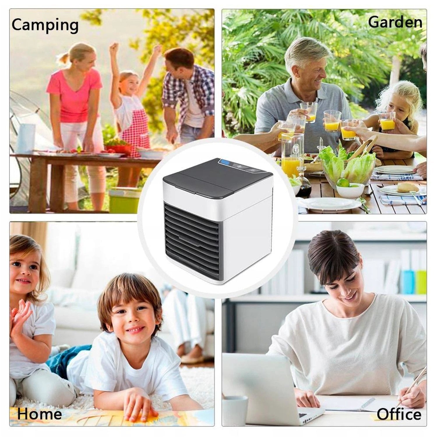 1464 Mini Portable Air Cooler Personal Space Cooler Easy To Fill Water And Mood Led Light And Portable Air Conditioner Device Cool Any Space Like Home Office - 69kart