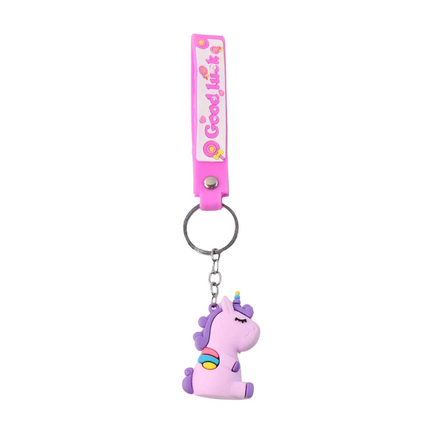 Cute Cartoon Silicone 3d Key Chain With Metal Hook  Strap (Pack Of 1) - 69KART