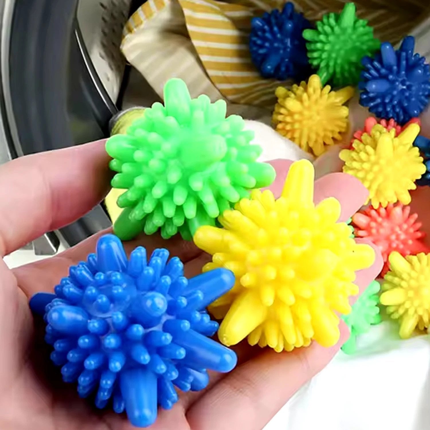 Soft Star Washing Machine Laundry Dryer Balls Laundry Ball (4 Pcs  Multi Color) - 69kart