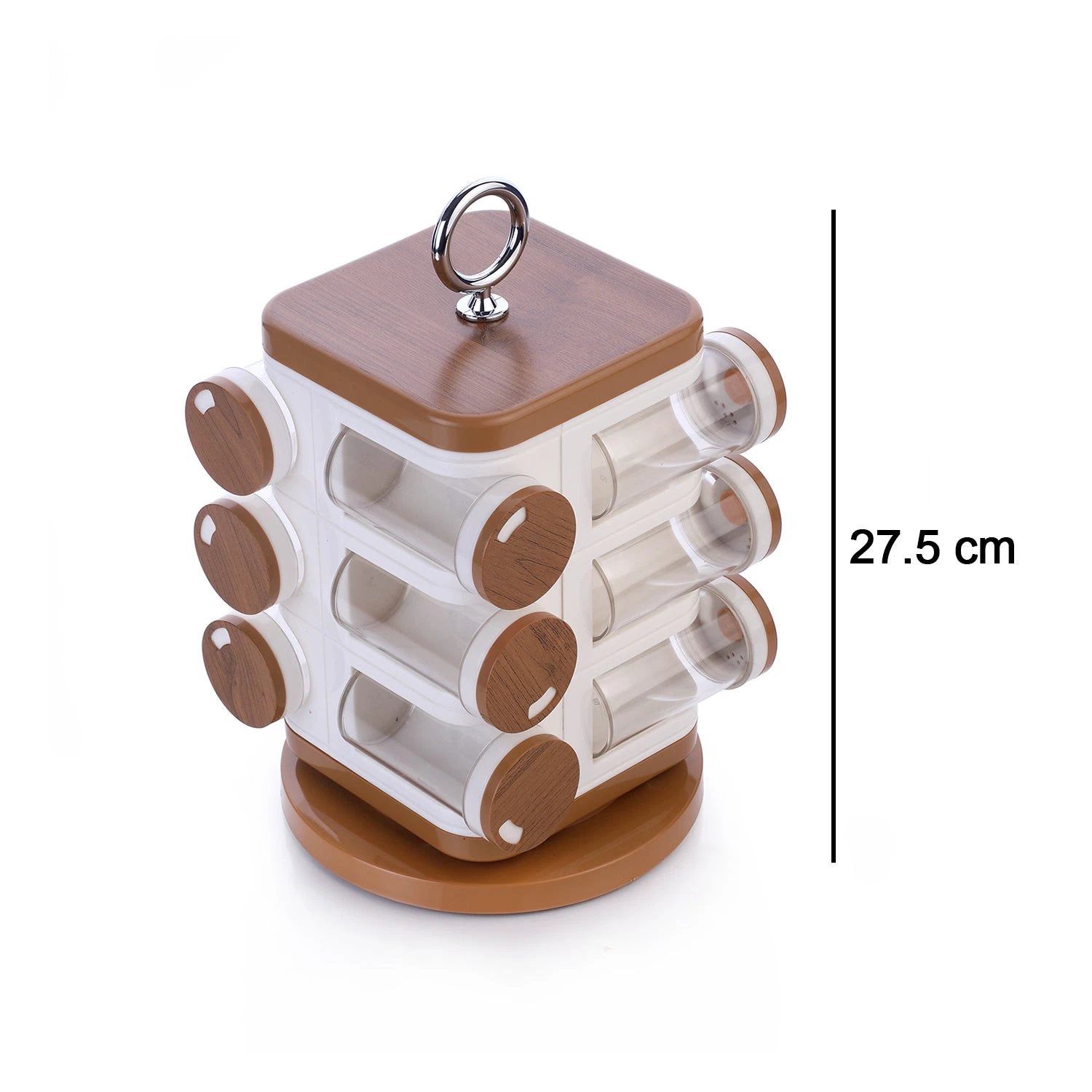 8118 Ganesh 12-jar Revolving Spice Rack Masala Box - 69KART