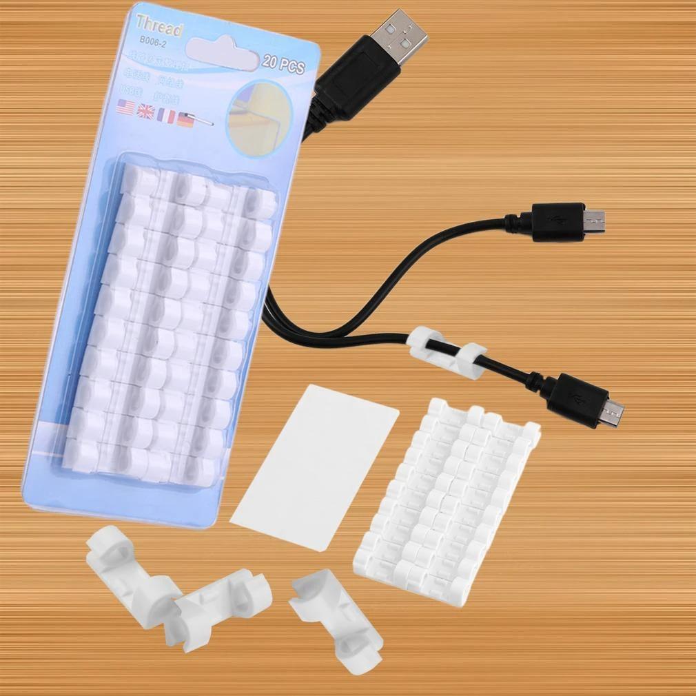 1761 Self Adhesive Cable Clips Wire Manage Holder Sticky Mount-round Plastic Cable Cord by Wukusy