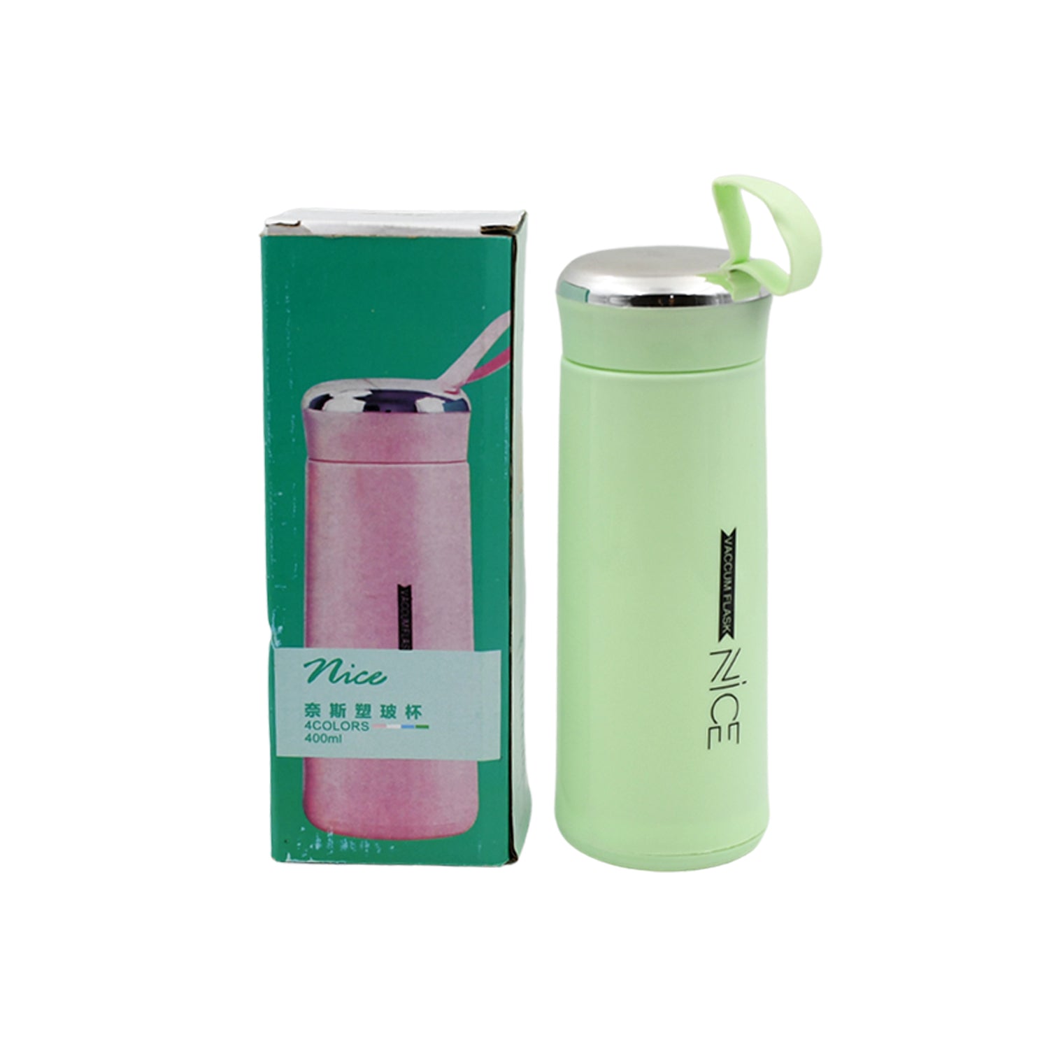 Outdoor Sport Water Bottle 400ml Leak Proof Bpa-free For Travel Cold And Hot Water Glass Water Bottle With Daily Water Intake For Gym And Children (Moq -100 Pc)