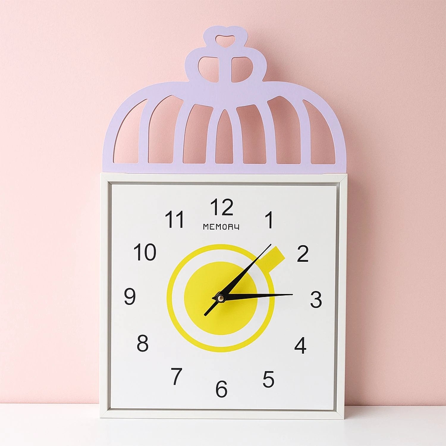 Decorative Square Wall Clock Battery Operated  1 Pc - 69KART
