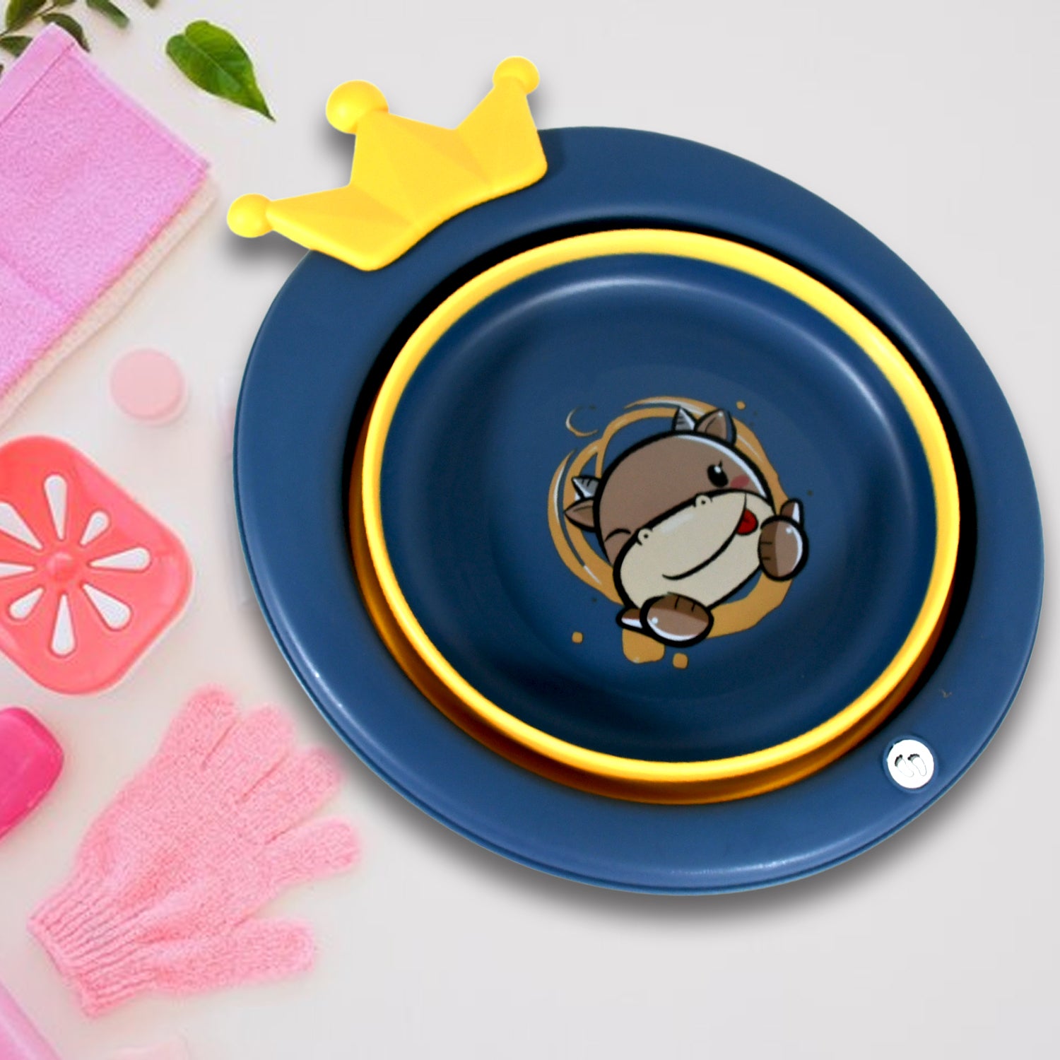 Cartoon Shape Foldable Baby Wash Basin