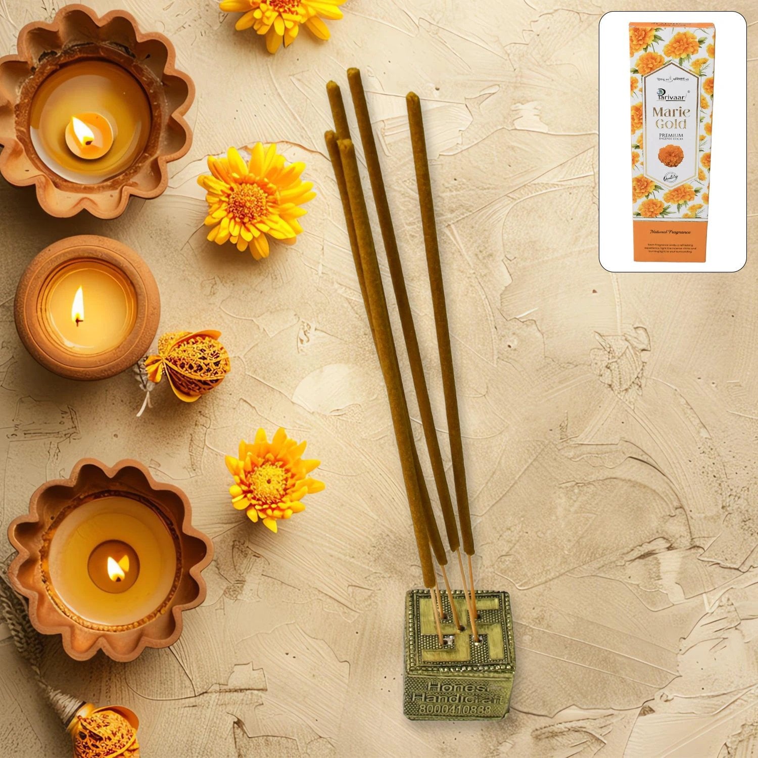 Marie Gold Premium Incense Stick Agarbatti For Home Office by Wukusy