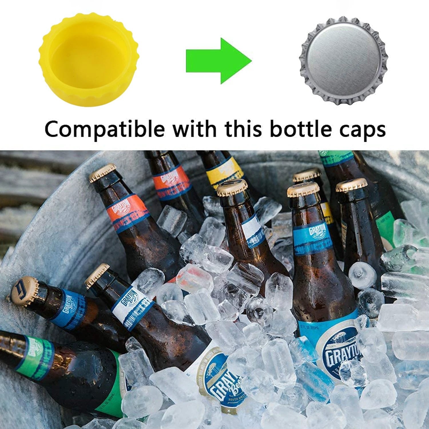 Reusable Silicone Bottle Cap Cover - (1 Pc) - 69KART