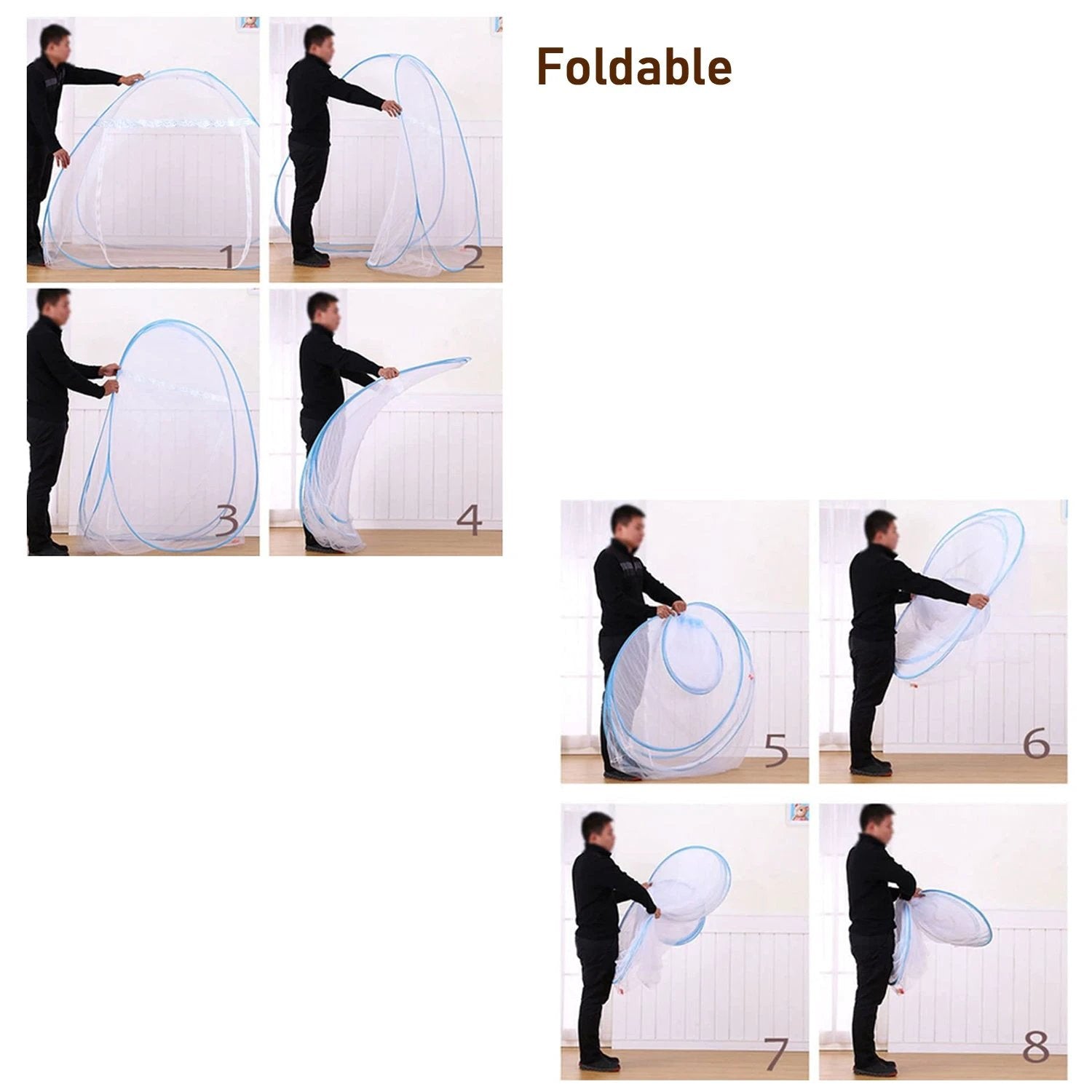 Premium Polyester Foldable Mosquito Net Tent (100 Cm Long 1 Pc) by Wukusy