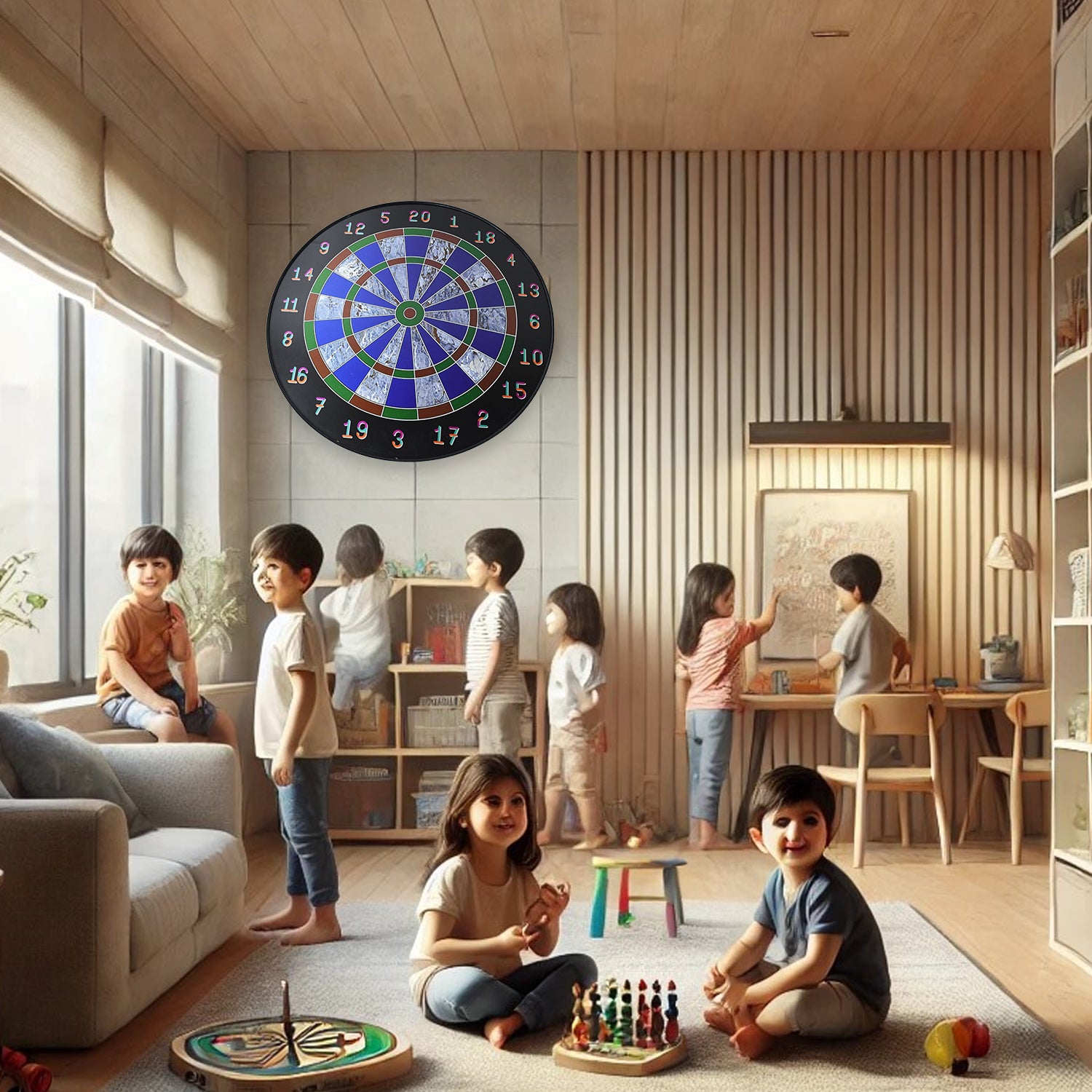 Magnetic Dart Board Game Set With 6 Safe Darts For Kids  Adults
