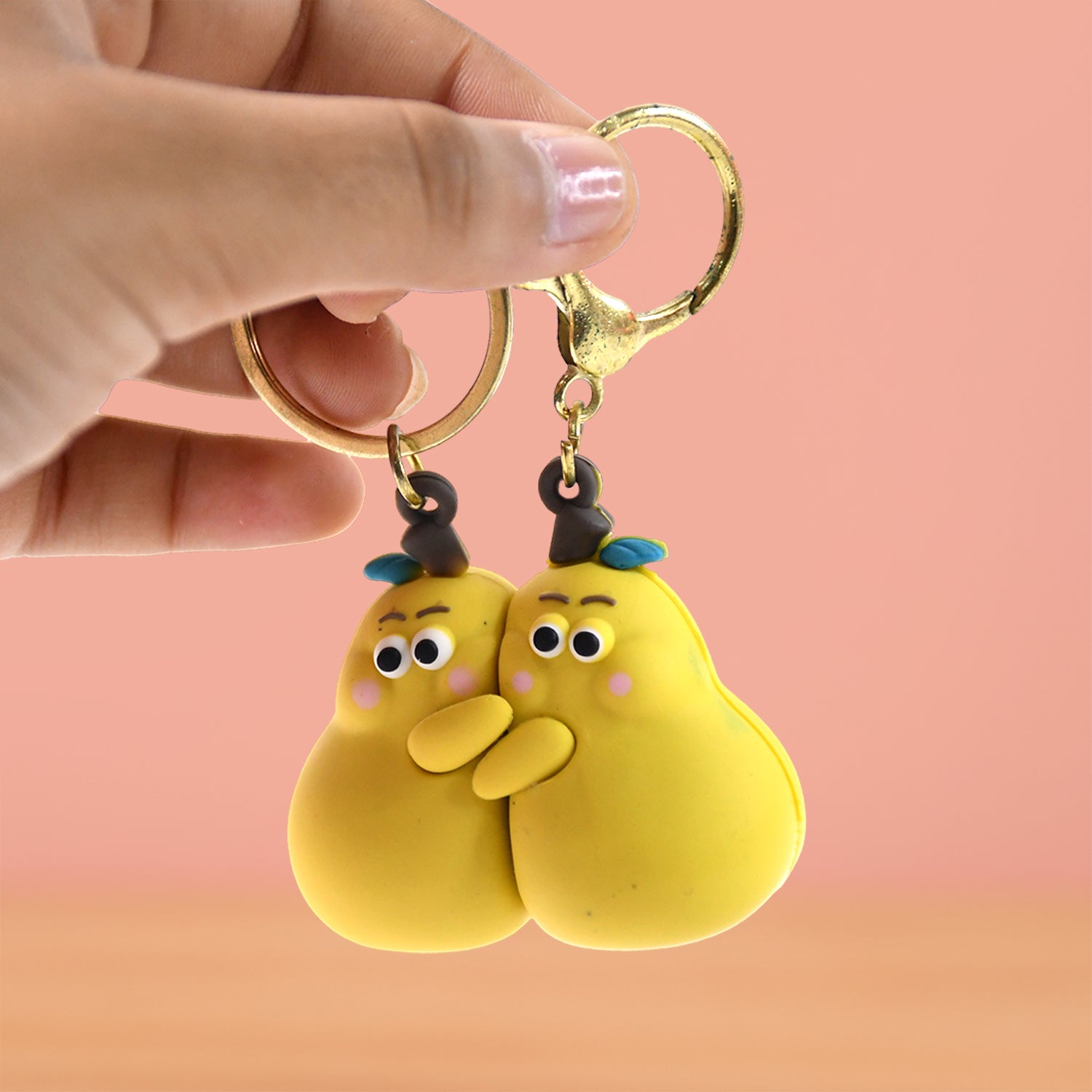 Cute Cartoon Couple Keychain