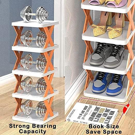 9078 4 Layer Shoes Stand Shoe Tower Rack Suit For Small Spaces Closet Small Entryway Easy Assembly And Stable In Structure Corner Storage Cabinet For Saving Space by Wukusy