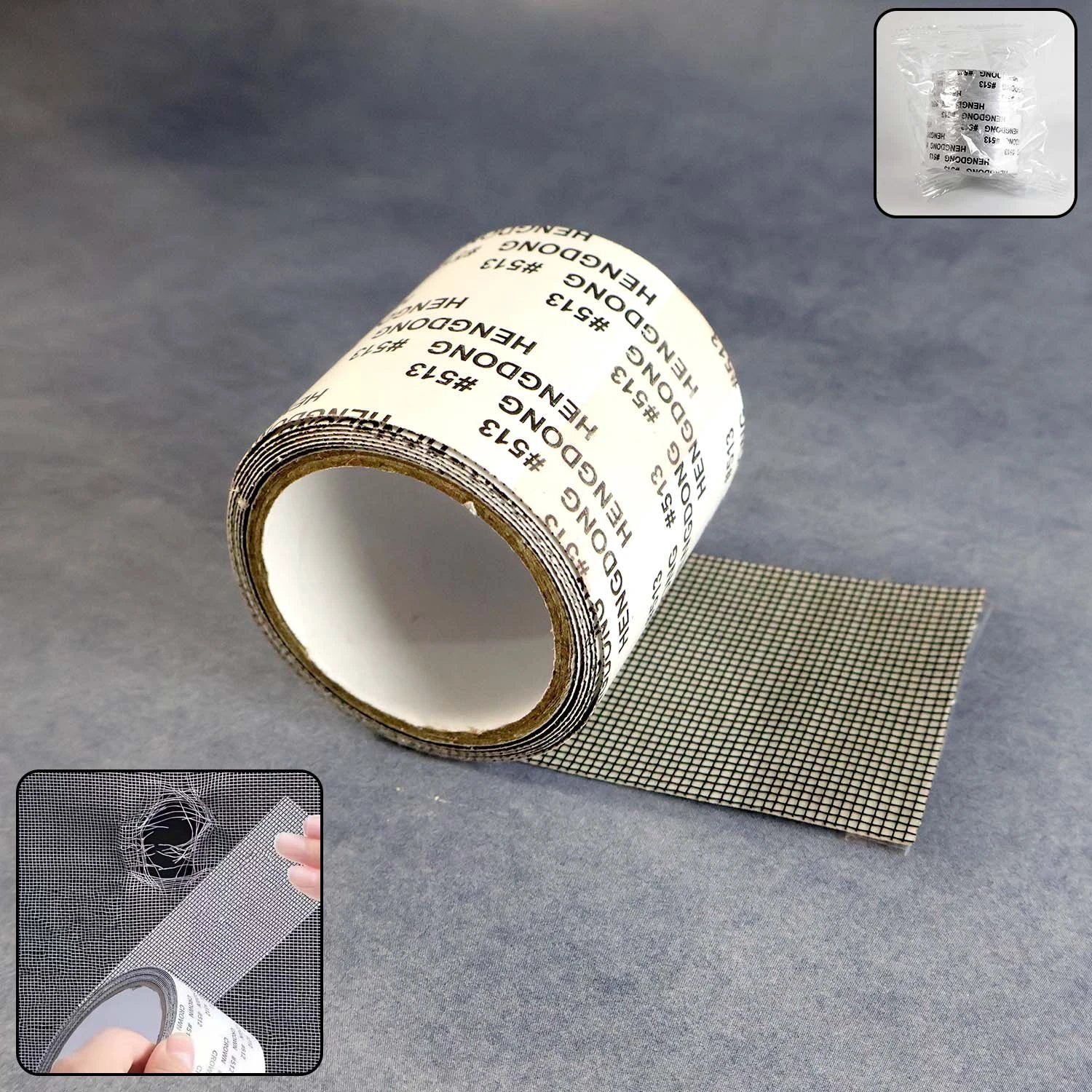 Premium Self-adhesive Window Screen Repair Mesh Tape (5cm X 1m) by Wukusy