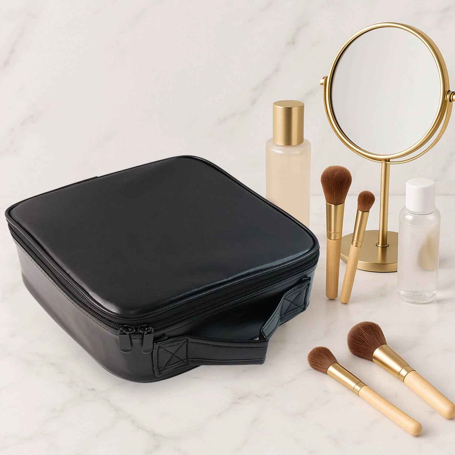 Black Premium Led Light Makeup Organizer Box (1 Pc) - 69KART