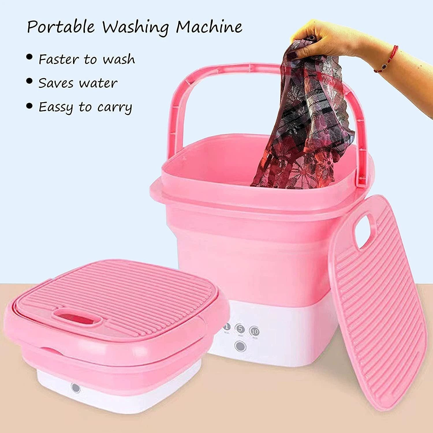 Foldable Electric Washing Bucket (1 Pc) by Wukusy
