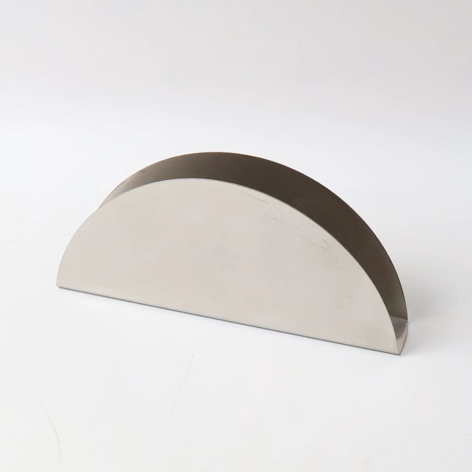 Stainless Steel Half-moon Shaped Tissue Paper Napkin Holder Stand (1 Pc) by Wukusy