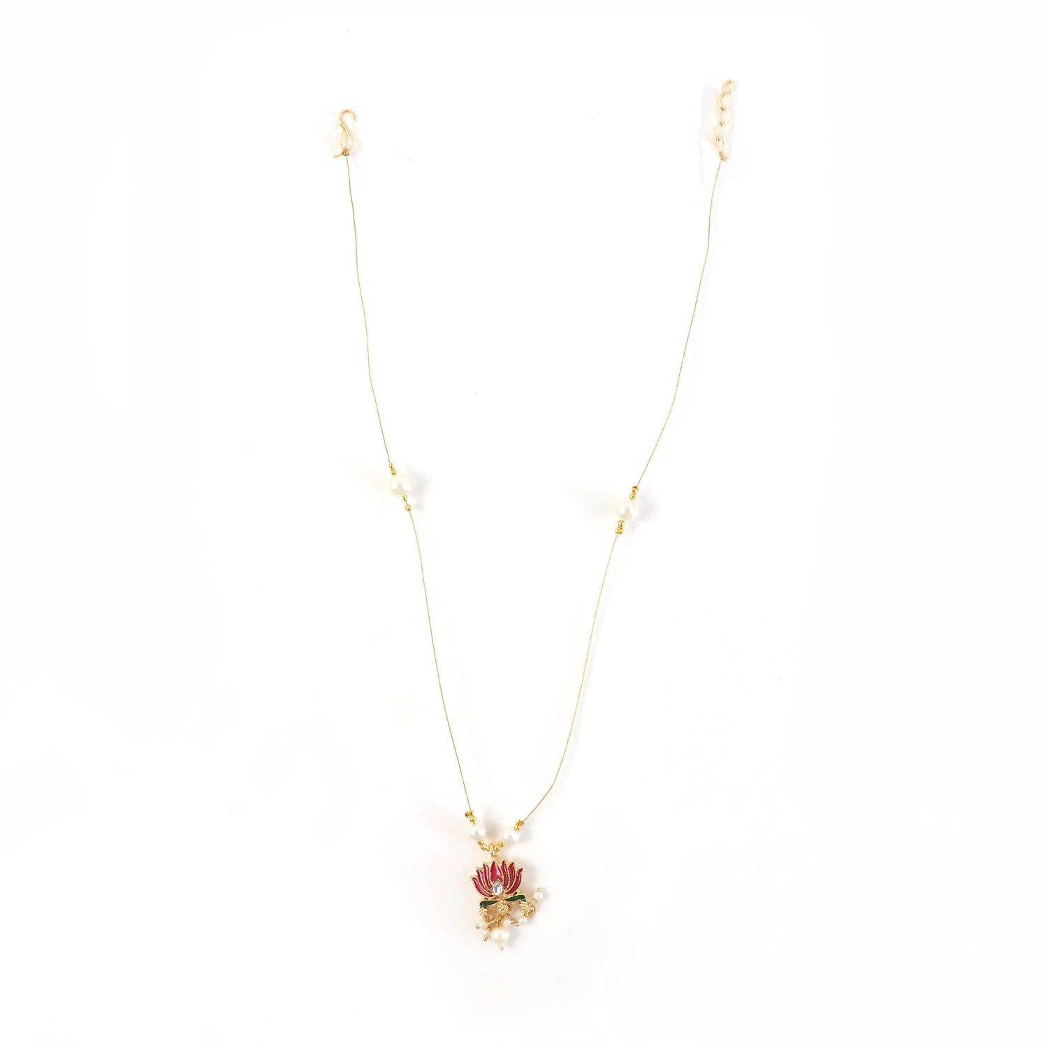 Traditional Lotus Motif Pendant Chain (1 Pc) by Wukusy