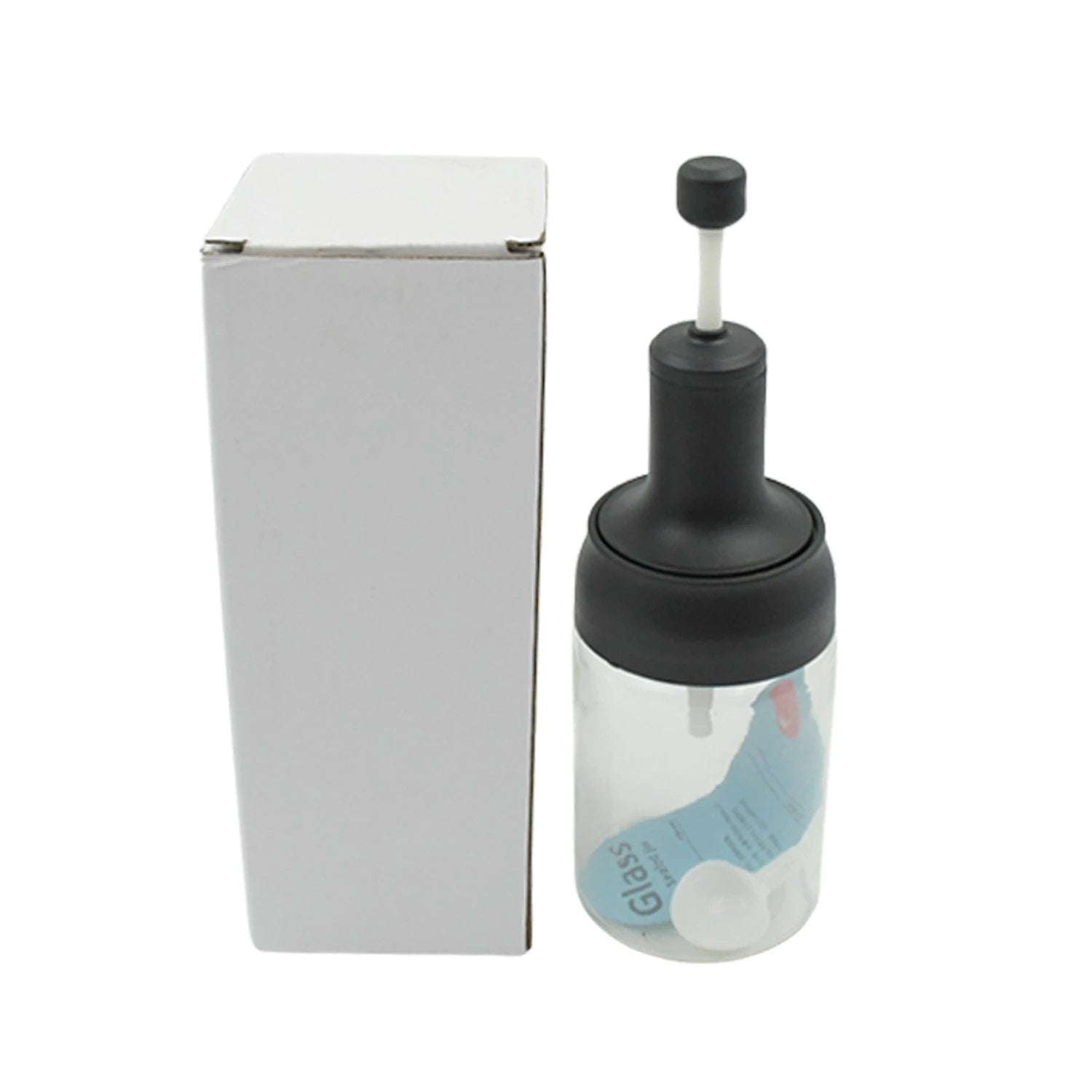 5522 Heat-resistant Condiment Container Seasoning Box Glass Condiment Canisters Pots Bottle With Serving Spoons For Salt Spice Honey Sugar Bbq Resturant Jar Oil Bottle Honey Jar Dispenser Airtight Cap Transparent (1 Pc) - 69KART