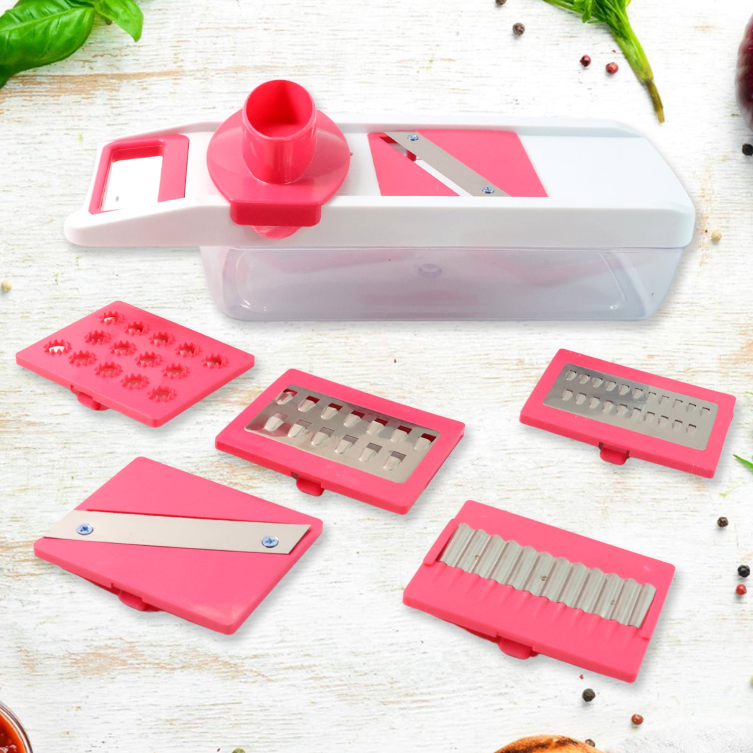 Vegetable Slicer Grater 6-in-1  Chopper - (Set)