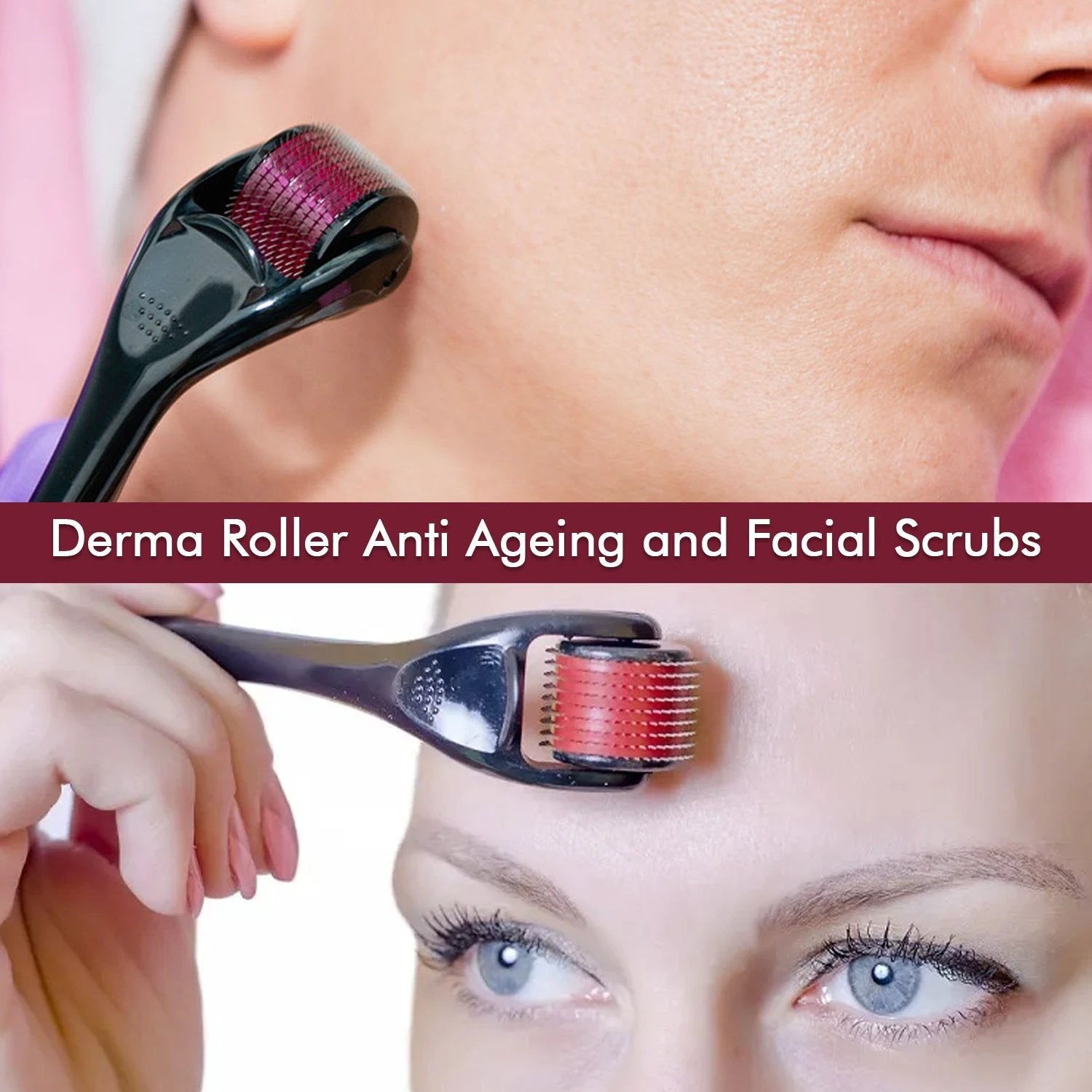 6601 Derma Roller Anti Ageing And Facial Scrubs  Polishes Scar Removal Hair Regrowth (0.75mm) - 69kart